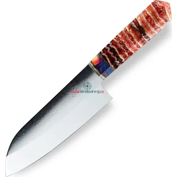 Kuchyňský nůž II. jakost nůž Santoku 145mm Dellinger Mirror Wootz - Mammut Collect Nr.7