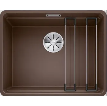 Granitový dřez Blanco Etagon 500 - Silgranitový dřez, 53x43 cm, s pojezdy, kávová 526348