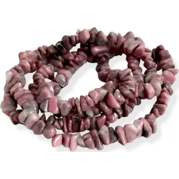 Materiál na výrobu šperku Rodonit, vrtané zlomky – návlek