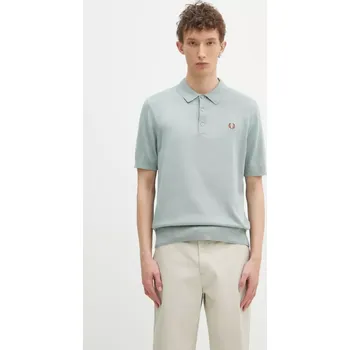 Pánské tričko Bavlněné polo tričko Fred Perry tyrkysová barva, K9725.959, M, 06X