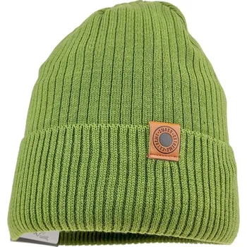 Čepice Pánská čepice zelená vyšší lem (Zimní pletená čepice pro muže)