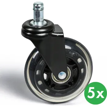 B2B Partner Zátěžová kolečka pro kancelářské židle, sada 5 ks