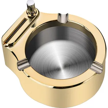 Popelník Gaira® Popelník se zapalovačem 8119, Barva zlatá