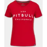 PitBull West Coast Dámské triko USA CAL - červená - PWC_DTUSACAL_RED Velikosti: S
