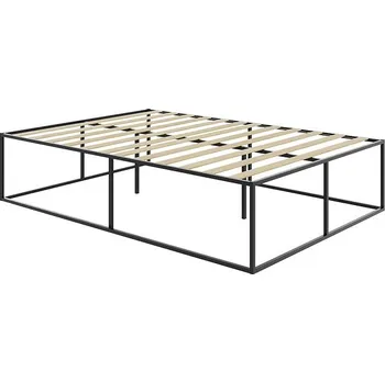 Postel TecTake Kovová postel Kyoto s lamelovým roštem 140 × 200 × 46,5 cm, 250 kg