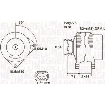 Alternátor Generátor MAGNETI MARELLI 063731973010