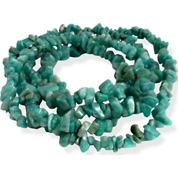 Materiál na výrobu šperku Amazonit TM, vrtané zlomky – 20 cm návleku