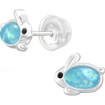Náušnice Náušničky králíček s polodrahokamem Premium