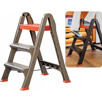 Žebřík Žebřík BAMA 3-stupňový jednostranný z plastu do 130 kg