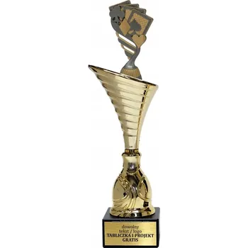 Zlatý Pohár soška Karty 34 cm + GRAVÍROVÁNÍ DÁREK