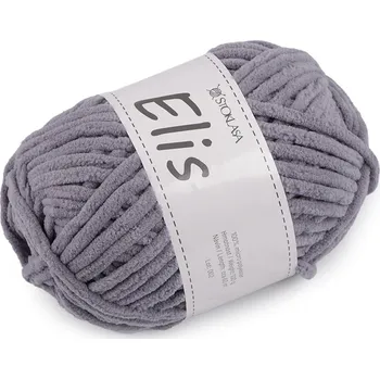 Příze Pletací žinylková příze Elis 100 g Varianta: 19 (5) šedá světlá, Balení: 1 ks