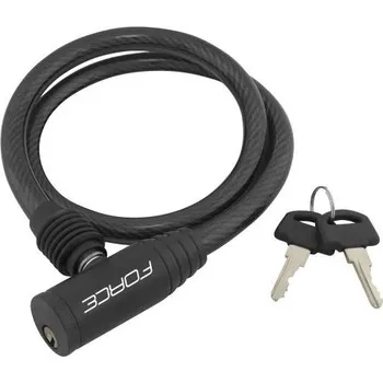 Zámek na kolo Force zámek ECO 80cm/12mm (černá)