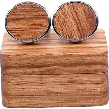 Manžetový knoflíček Gaira® Dřevěné manžetové knoflíčky 709119, Barva světle hnědá