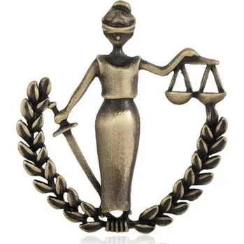 Brož Gaira® Brož Alegorie Spravedlnosti 3015, Barva bronzová