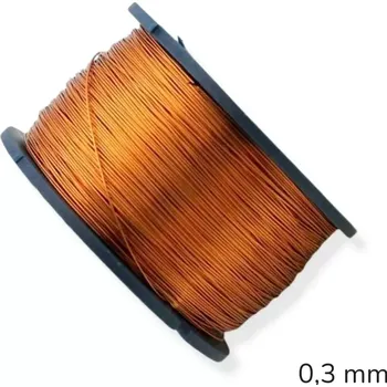 Hobby drát Měděný drát lakovaný 0,3 mm - 80 m