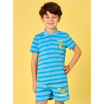 Chlapecké tričko Sinsay - Žerzejová souprava Pokémon - modrá - 837CG-56X - 837CG-56X-110