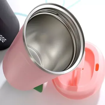 Termoska Velký termohrnek na kávu růžový (Uzavíratelný termohrnek na teplé i studené nápoje)