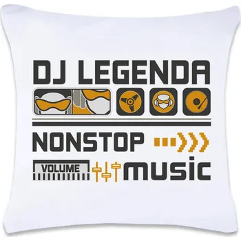 Dekorativní polštářek DOBRÝ TRIKO Polštář s potiskem 40 x 40 cm DJ legenda Oboustranný tisk: NE