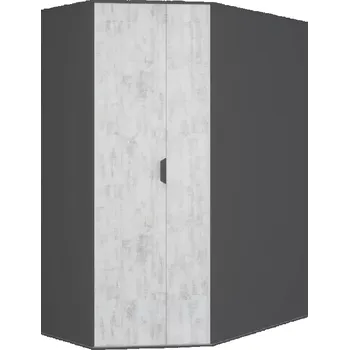 Šatní skříň Meblar Nano NA1 Rohová šatní skříň grafitově šedá