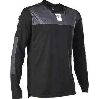 cyklistický dres Pánský cyklistický dres FOX Defend LS Jersey Foxhead Black 28988-001 L
