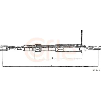 Lanko parkovací brzdy Tažné lanko, parkovací brzda COFLE 10.943
