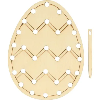 Dřevěná šablona na vyšívaní vajíčko 10x13cm