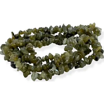 Materiál na výrobu šperku Labradorit, vrtané zlomky – 20 cm návleku