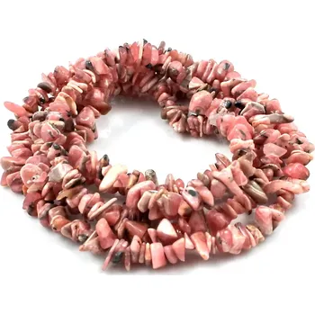 Materiál na výrobu šperku Rodochrozit, vrtané zlomky – návlek
