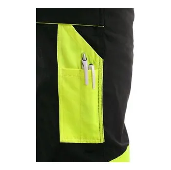 pracovní kraťasy Zahradníky CXS SIRIUS BRIGHTON, černo-žlutá, vel.46