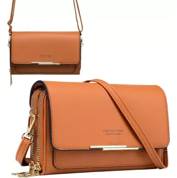 Kabelka Kabelka na telefon (Hnědá dámská kabelka na telefon včetně peněženky)