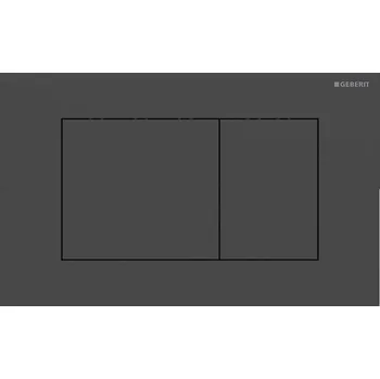 Splachovací tlačítko Geberit Sigma40 Tlačítko ovládací Square pro 2 množství splachování nerezová ocel, černá, matná, povlak easy-to-clean, 115.629.14.1