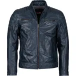 Pánská Kožená Bunda Blue Classic D’Velisse Brixton Modrá Velikost: 5XL