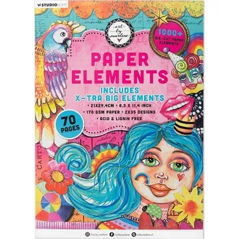 Výtvarná sada Blok s papírovými výseky Studio Light "25", A4, 70 l. - Extra velké