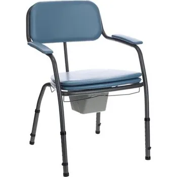 Toaletní křeslo Modrá toaletní židle s širším sedem