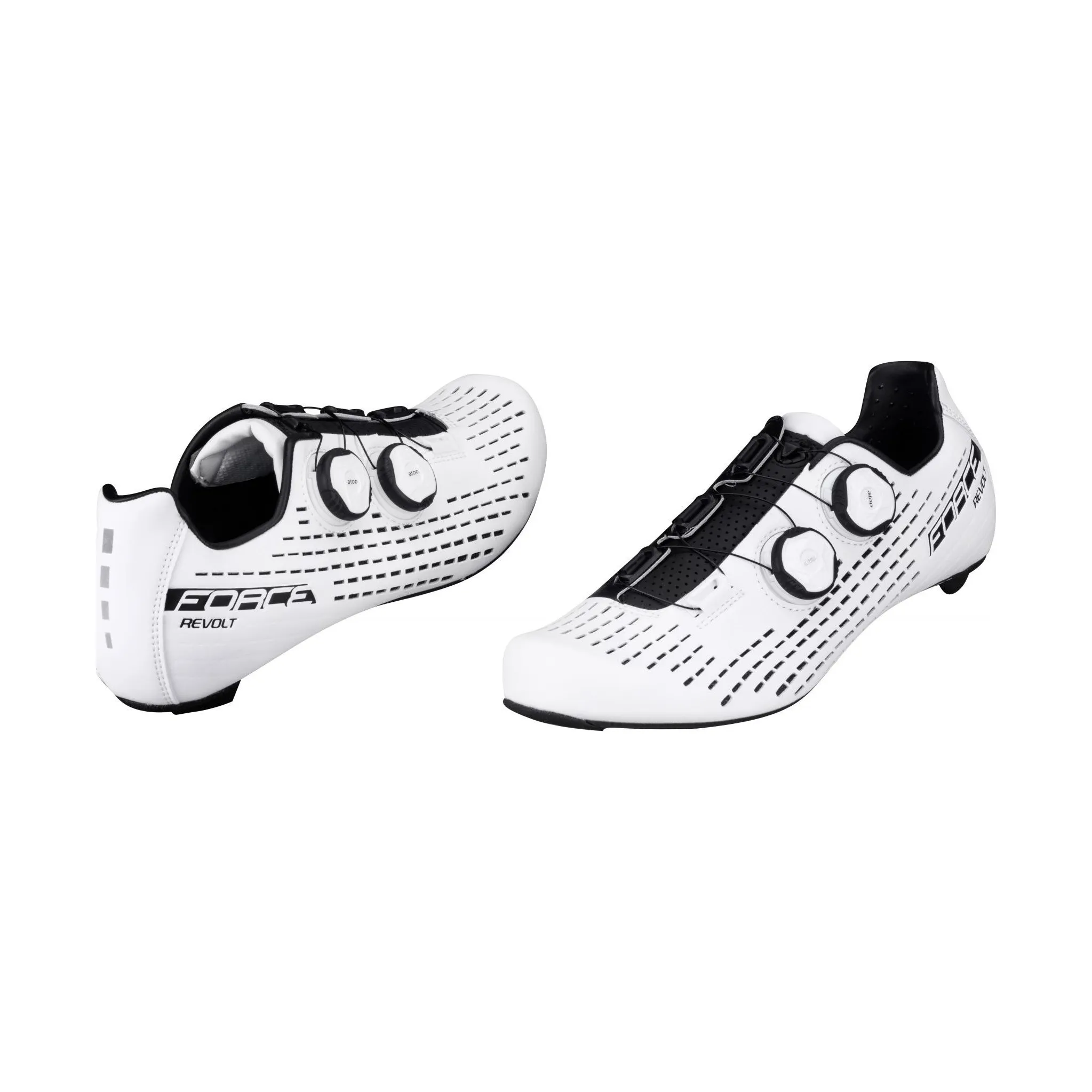 Fotografie 3 - Pánské cyklistické tretry Force Road Revolt Carbon bílé 43