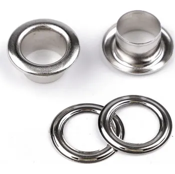 Průchodky s podložkou vnitřní Ø10 mm / vnější Ø17 mm, malé, nikl