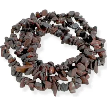 Materiál na výrobu šperku Býčí oko, vrtané zlomky – 20 cm návleku