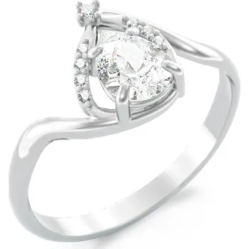 Prsten Couple, Honosný prsten Amariel, bílé zlato se zirkony, vel. 56, prům. 17.8 mm, 585-66-1-0332.1B00.0.56.001