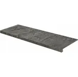 RAKO Tvarovka schodová Rako Core černá struktura mat rektifikovaná 29,8x119,8 DCFVD875 DCFVD875