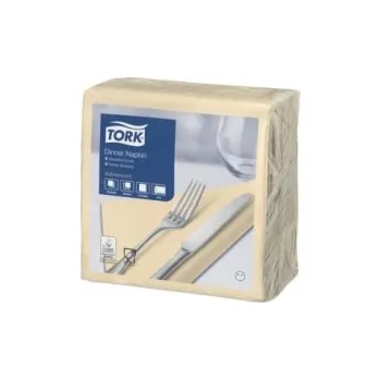 Papírový ubrousek Večeřové ubrousky SLONOVÁ KOST, Tork Advanced, celuloza, 2 vrstvy, 39 x 39 cm, sklad 1/4
