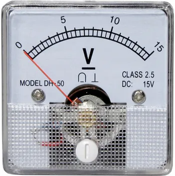 IP kamera Analogový voltmetr 15V čtvercový