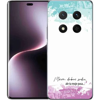 Pouzdro na mobilní telefon Gelový kryt mmCase na Honor Magic 7 Lite 5G - vtipný text 3 bílé pozadí