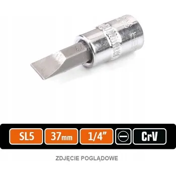 Klíč Nástrčný klíč 1/4" s bitem SL 37mm SL5 Teger