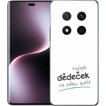 Pouzdro na mobilní telefon Gelový kryt mmCase na Honor Magic 7 Lite 5G - nejlepší dědeček 3 bílé pozadí