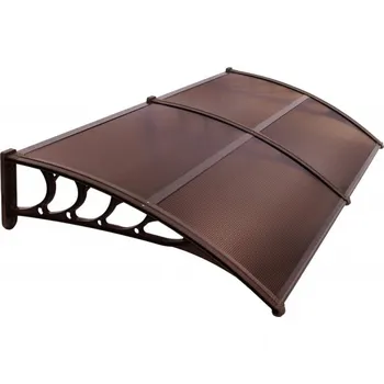 Stříška nad vchodové dveře Springos Polyroof HA7478 hnědá