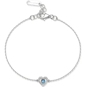 Šperk Brosway Stříbrný náramek Srdíčko se zirkony Freedom Blue Fancy FFB116 + 2 měsíce na vrácení zboží
