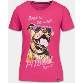 Dámské tričko PitBull West Coast Dámské triko SUNGLASSES DOG - růžové - PWC_DTSUNGDOG_PINK Velikosti: M
