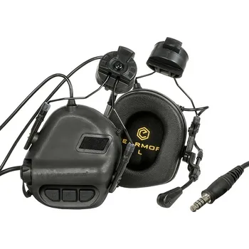 Chránič sluchu EARMOR M32H ochranná sluchátka s mikrofonem na přilbu -BK