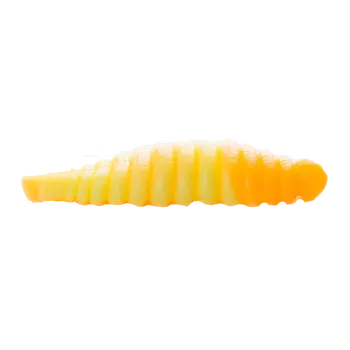 Umělá nástraha Gumová nástraha Moonky Worm 38mm DC04 Yellow / Orange Fluo - Cheese (10ks)