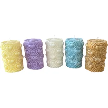 Výroba svíčky DANNY MADE Svíčka se srdíčky Barva: Modrá